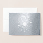 Mittelalterliche moderne Real Silver Foil Weihnach Folienkarte (Vorderseite mit Umschlag)