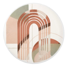 Mittelalterliche moderne Regenbogengeometrie Terra Keramikknauf