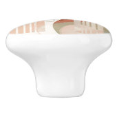 Mittelalterliche moderne Regenbogengeometrie Terra Keramikknauf (Seitenansicht)