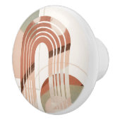 Mittelalterliche moderne Regenbogengeometrie Terra Keramikknauf (Rechts)