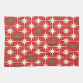 Mittelalterliche moderne Retro-AtomWeihnachtsstars Geschirrtuch (Horizontal)