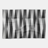 Mittelalterliche Moderne Retro Diamant Schwarz-wei Geschirrtuch (Horizontal)