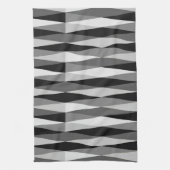 Mittelalterliche Moderne Retro Diamant Schwarz-wei Geschirrtuch (Vertikal)