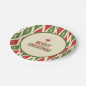 Mittelalterliche Moderne Retro Frohe Weihnachten Pappteller (Schrägansicht)