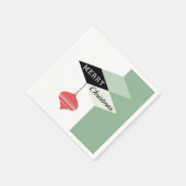 Mittelalterliche Moderne Retro Frohe Weihnachten Serviette (Ecke)