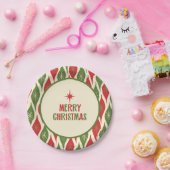 Mittelalterliche Moderne Retro Frohe Weihnachtsfei Pappteller (Party)