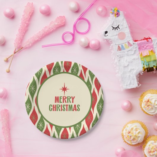 Mittelalterliche Moderne Retro Frohe Weihnachtsfei Pappteller (Party)