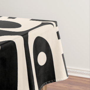 Mittelalterliche Moderne Retro Piquet Schwarz und Tischdecke