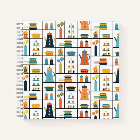 Mittelalterliche Moderne Retro Stilvolle Küchensch Notizblock (Vorderseite)