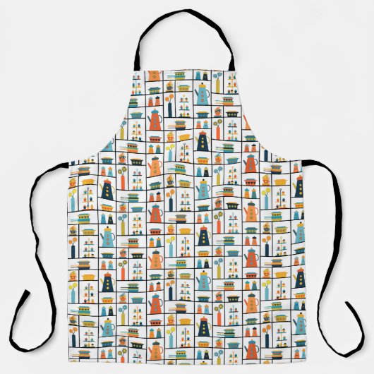 Mittelalterliche Moderne Retro Stilvolle Küchensch Schürze (Vorderseite)