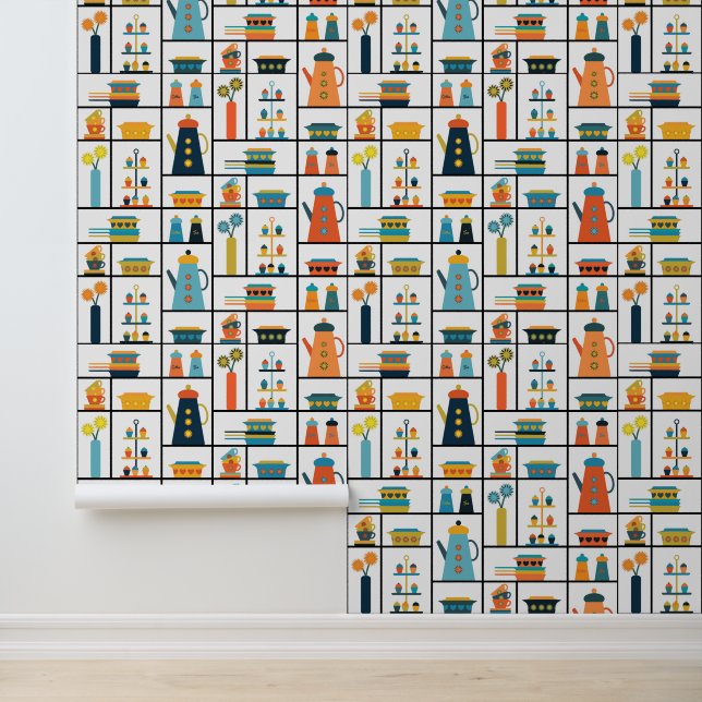 Mittelalterliche Moderne Retro Stilvolle Küchensch Tapete (Anwendung)