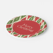 Mittelalterliche Moderne Retro Vintag frohe Weihna Pappteller (Schrägansicht)