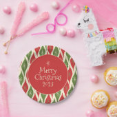 Mittelalterliche Moderne Retro Vintag frohe Weihna Pappteller (Party)