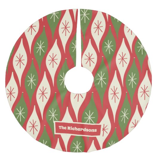 Mittelalterliche Moderne Retro Weihnachten Persona Polyester Weihnachtsbaumdecke (Vorderseite)