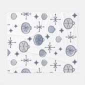 Mittelalterliche Moderne Retro Weihnachtsgeschicht Fleecedecke (Vorderseite (Horizontal))