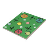 Mittelalterliche Moderne Retro Weihnachtszeit Grün Fliese (Seite)