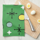 Mittelalterliche Moderne Retro Weihnachtszeit Grün Geschirrtuch (Viertel Falte)