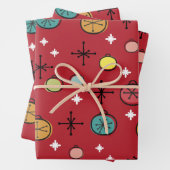 Mittelalterliche Moderne Retro Weihnachtszeit Rote Geschenkpapier Set (Beispiel)