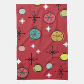 Mittelalterliche Moderne Retro Weihnachtszeit Rote Geschirrtuch (Vertikal)