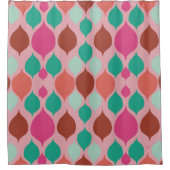 Mittelalterliche moderne rosa Geometrie Duschvorhang (Vorderseite)