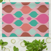 Mittelalterliche moderne rosa Geometrie Geschirrtuch (Gefaltet)