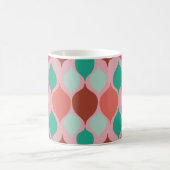 Mittelalterliche moderne rosa Geometrie Kaffeetasse (Mittel)