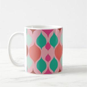 Mittelalterliche moderne rosa Geometrie Kaffeetasse