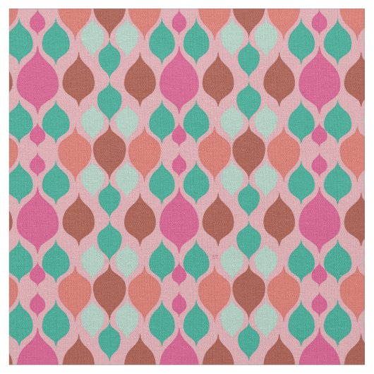 Mittelalterliche moderne rosa Geometrie  Stoff (Nahaufnahme)