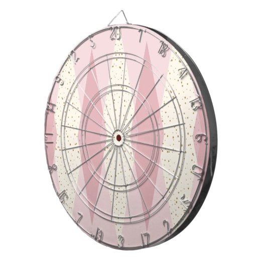 Mittelalterliche Moderne rosa Raute Dart Board Dartscheibe (Vorderseite rechts)