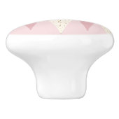 Mittelalterliche moderne rosa Raute Keramik Knobla Keramikknauf (Seitenansicht)