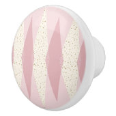 Mittelalterliche moderne rosa Raute Keramik Knobla Keramikknauf (Rechts)