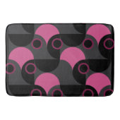 Mittelalterliche Moderne rosa schwarz und grau Badematte (Vorderseite)