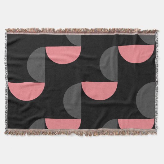 Mittelalterliche Moderne rosa schwarz und grau Decke (Vorderseite)