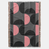 Mittelalterliche Moderne rosa Schwarz und Grau Decke (Vorderseite Vertikal)