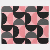 Mittelalterliche Moderne rosa schwarz und grau Fleecedecke (Vorderseite (Horizontal))