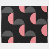 Mittelalterliche Moderne rosa schwarz und grau Fleecedecke (Vorderseite (Horizontal))