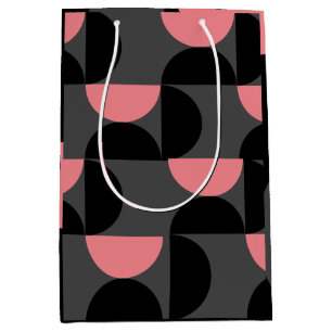 Mittelalterliche Moderne rosa schwarz und grau Mittlere Geschenktüte