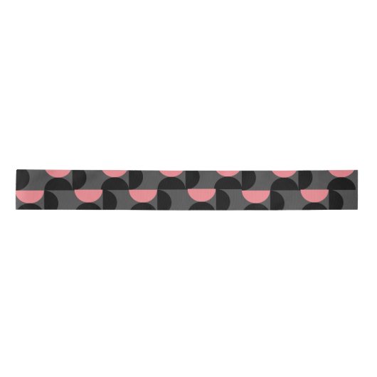 Mittelalterliche Moderne rosa schwarz und grau Satinband (Vorderseite)