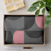 Mittelalterliche Moderne rosa schwarz und grau Seidenpapier (Geschenk)