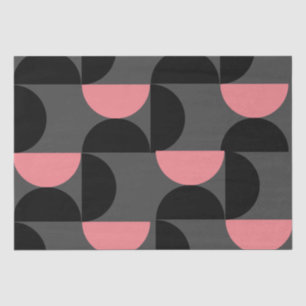 Mittelalterliche Moderne rosa schwarz und grau Seidenpapier