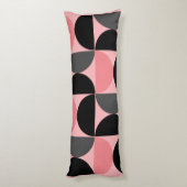 Mittelalterliche Moderne rosa schwarz und grau Seitenschläferkissen (Rückseite (Vertikal))