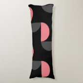 Mittelalterliche Moderne rosa schwarz und grau Seitenschläferkissen (Vorderseite Vertikal)