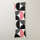Mittelalterliche Moderne rosa Schwarz und Weiß Seitenschläferkissen (Vorderseite Vertikal)