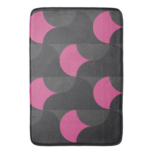 Mittelalterliche Moderne rosa und grau Badematte (Vorderseite Vertikal)