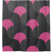 Mittelalterliche Moderne rosa und grau Duschvorhang (Vorderseite)