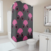 Mittelalterliche Moderne rosa und grau Duschvorhang (Beispiel)