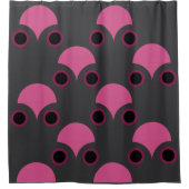 Mittelalterliche Moderne rosa und grau Duschvorhang (Vorderseite)