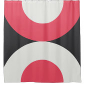 Mittelalterliche Moderne rosa Weiß und Grau T Duschvorhang (Vorderseite)