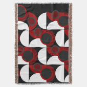 Mittelalterliche Moderne Rot, Schwarz und Grau Decke (Vorderseite Vertikal)