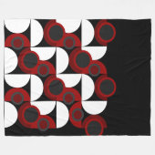 Mittelalterliche Moderne Rot, Schwarz und Grau Fleecedecke (Vorderseite (Horizontal))
